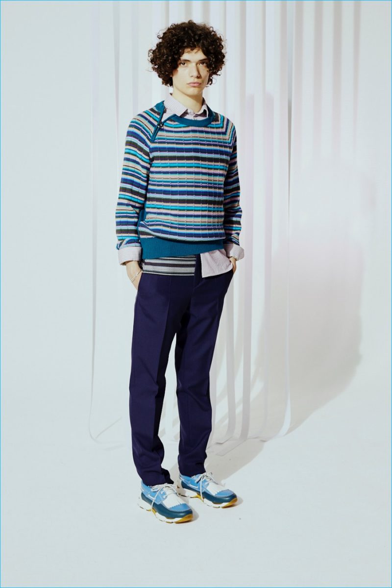 Carven makes a color play with its striped sweaters for spring-summer 2017.