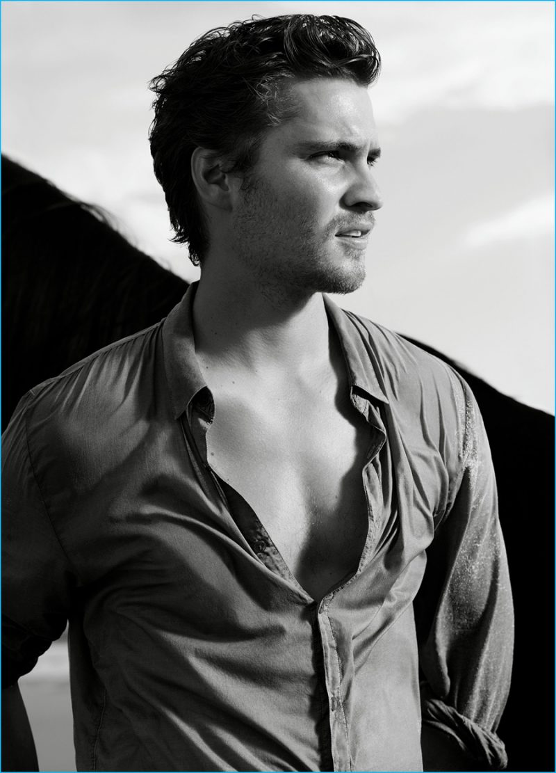 American actor Luke Grimes for Chanel Allure Homme Sport