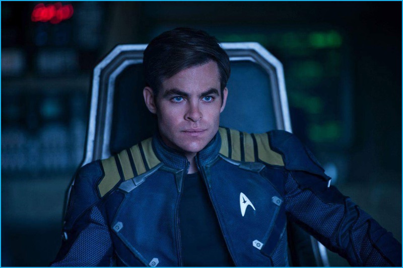 A movie still of Chris Pine as Captain Kirk in Star Trek Beyond.