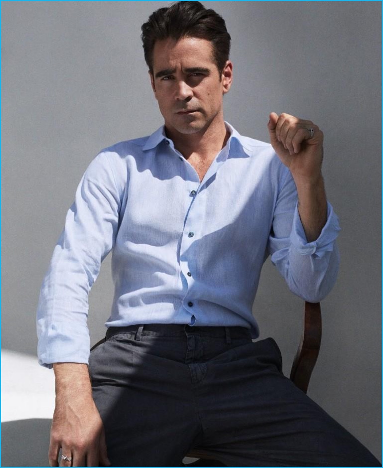 Colin Farrell photographed by Hunter & Gatti in Dolce & Gabbana for Vogue Hombre.