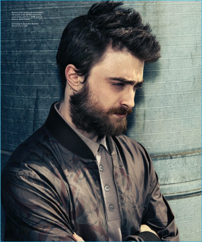 Daniel Radcliffe sports a chic screen print look from Hermès.
