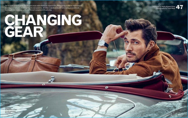 David Gandy photographed by Tomo Brejc for Telegraph magazine's Goodwood supplement.