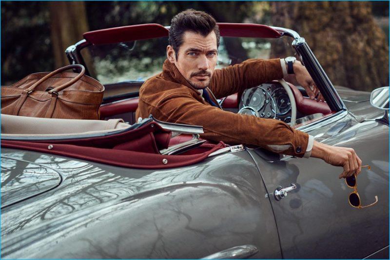 David Gandy pictured in his own vintage convertible for Telegraph magazine's supplement Goodwood. » David Gandy Covers Goodwood, Embraces Classic Style David Gandy pictured in his own vintage convertible for Telegraph magazine's supplement Goodwood.