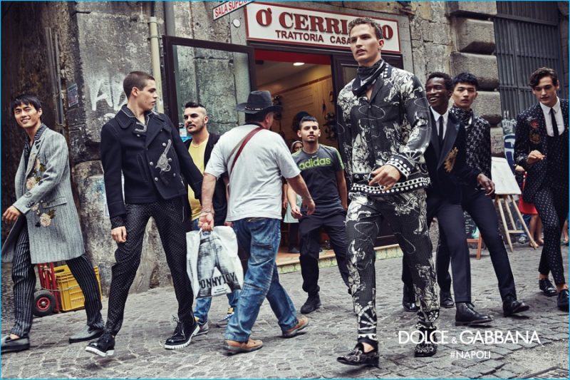 Dolce & Gabbana Fall/Winter 2016 Campaign: Australian model Nathaniel Visser takes the lead in Dolce & Gabbana's western inspired ensembles.