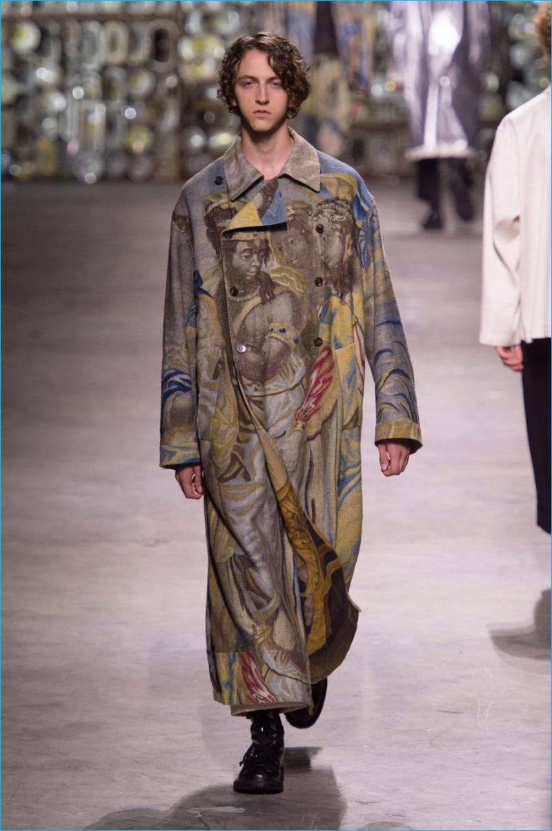 Approaching the subject of art, Dries Van Noten creates beautiful prints for spring-summer 2017.