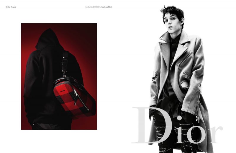 Model fresh face Dylan Roques is a cool vision for Dior Homme's fall-winter 2016 campaign.