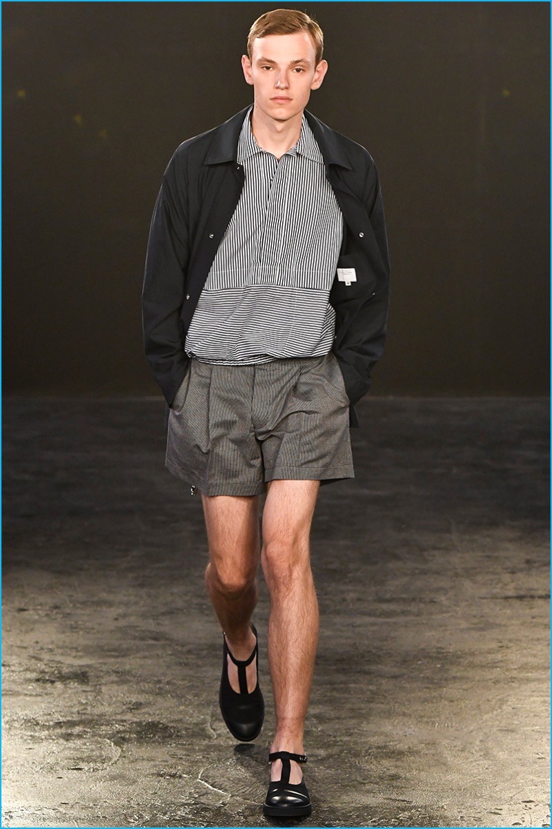 E. Tautz goes sporty with boyish shorts and light layers for spring-summer 2017.