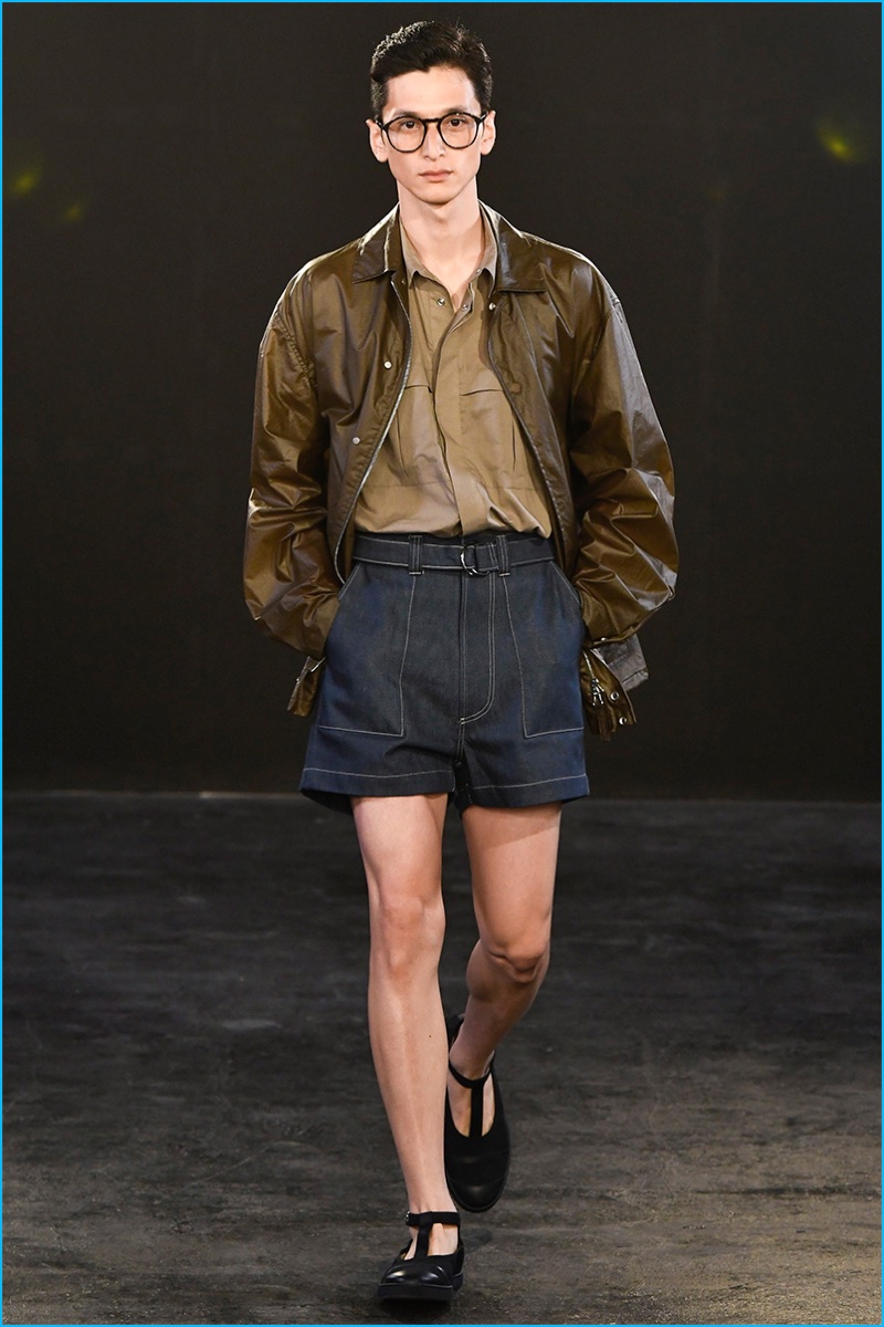 E. Tautz goes leggy for spring-summer 2017, bringing up the inseam of its shorts.