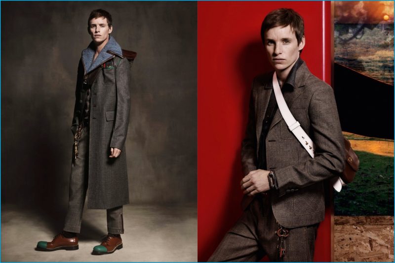 Eddie Redmayne photographed by Craig McDean for Prada's fall-winter 2016 campaign.
