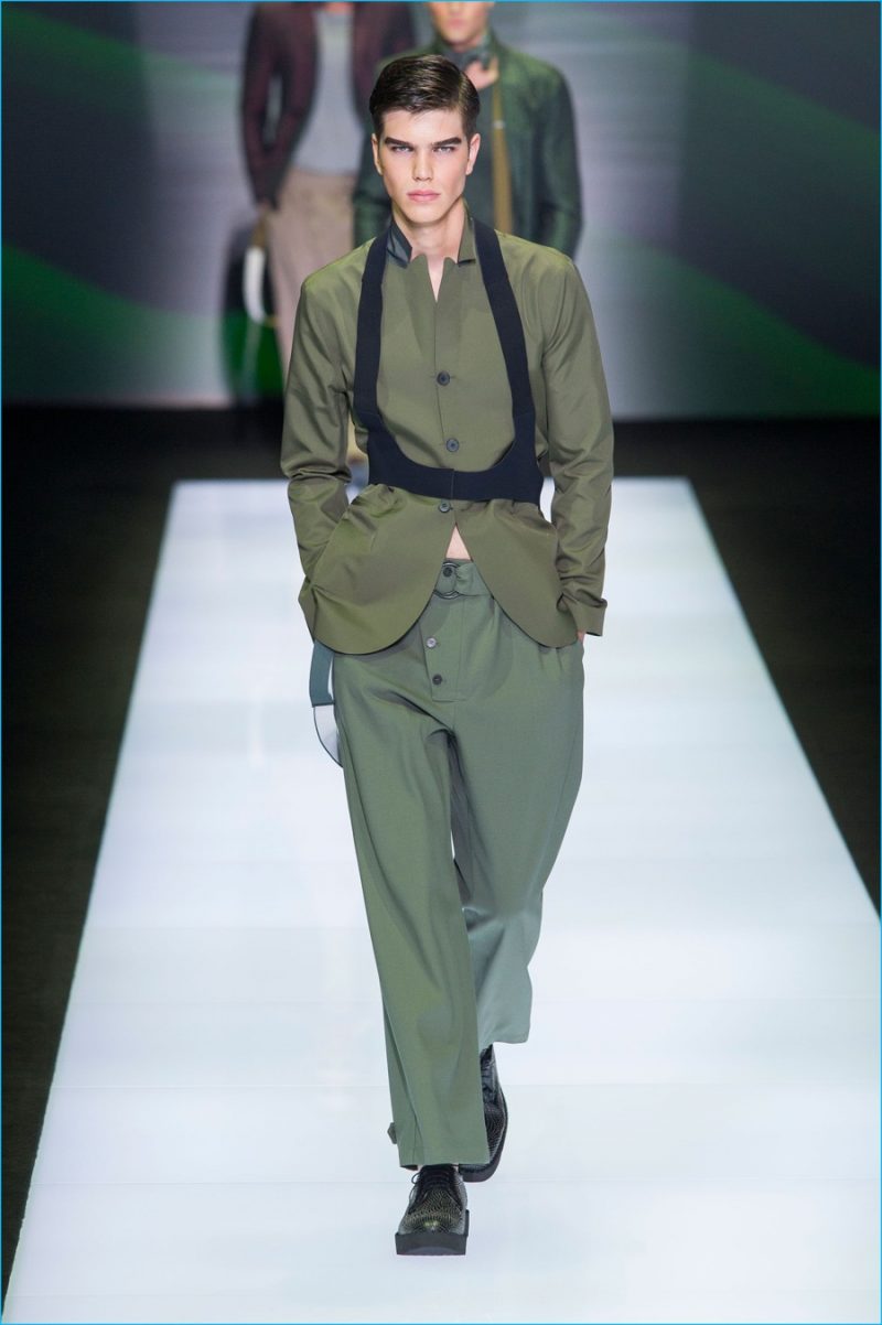 Green offers a nice change of pace for the man of Emporio Armani.