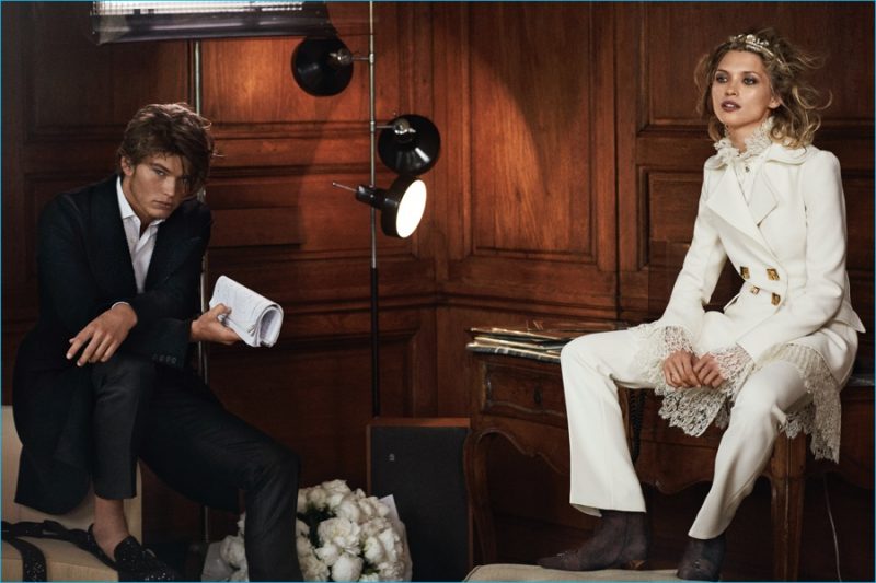 Jordan Barrett and Hana Jirickova come together as the stars of Ermanno Scervino's fall-winter 2016 campaign.