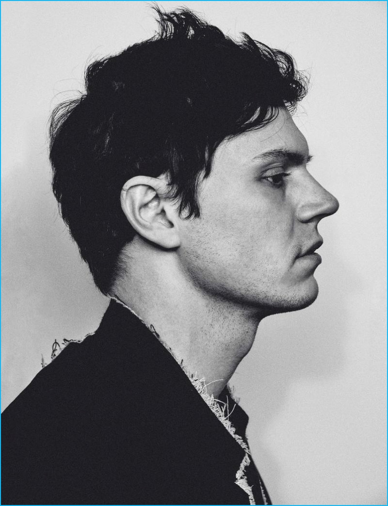 Evan Peters photographed by Chris Colls for HERO magazine.