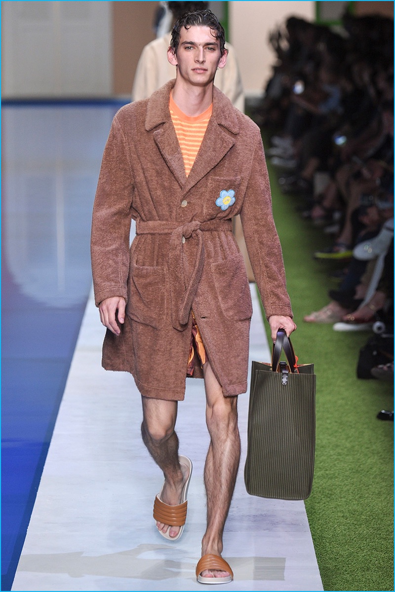 Terry cloth fashions cater to Fendi's playful take on the season.
