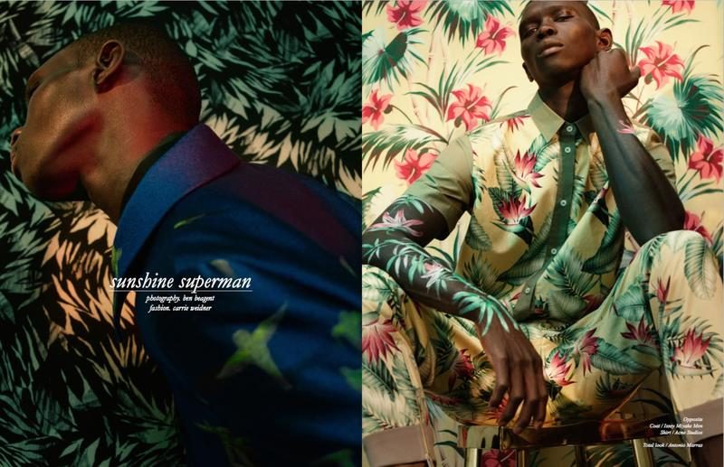 Fernando Cabral embraces nature themed prints for an editorial from Schön magazine.