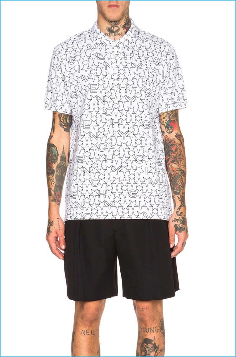 Givenchy Star Print Polo Shirt