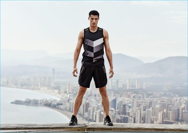 Model Hao Yun Xiang is a sporty vision in H&M For Every Victory collection.