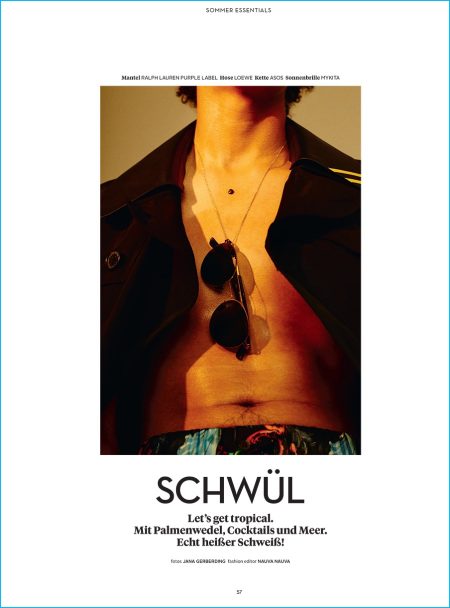 L'Officiel Hommes Germany Highlights Tropical Summer Fashions