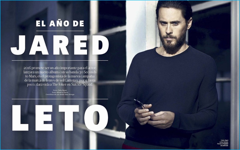 Jared Leto photographed for the pages of GQ México.