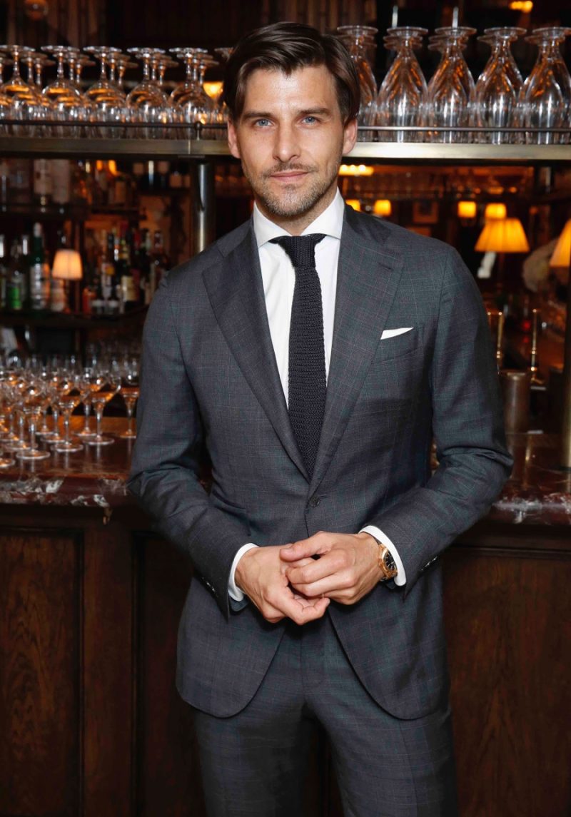 Model Johannes Huebl pictured at a Tommy Hilfiger dinner during London Collections: Men.