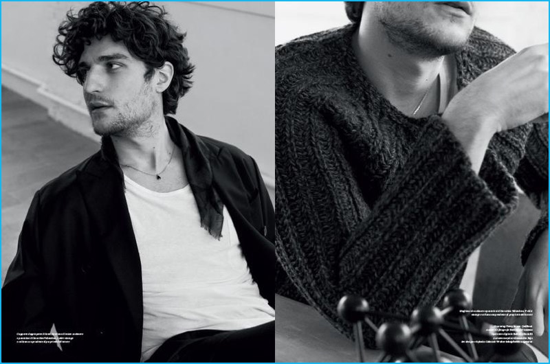 Louis Garrel photographed by Stefano Galuzzi for L'Officiel Hommes Italia.