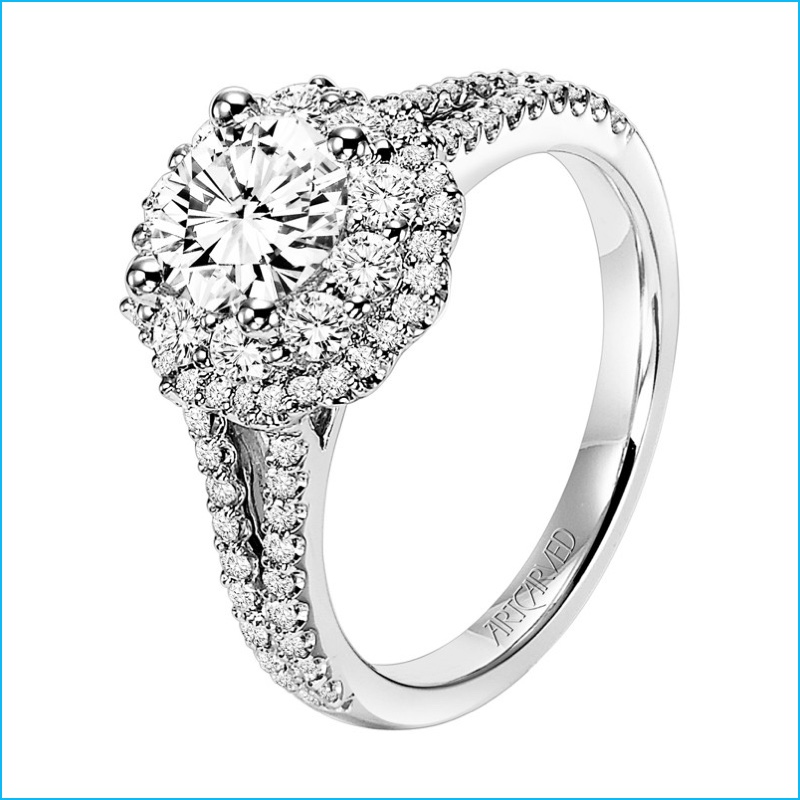 Penelope Diamond Halo Engagement Ring