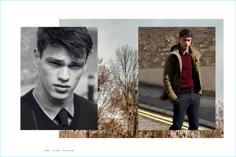 Model Filip Hrivnak fronts Peuterey's fall-winter 2016 campaign.