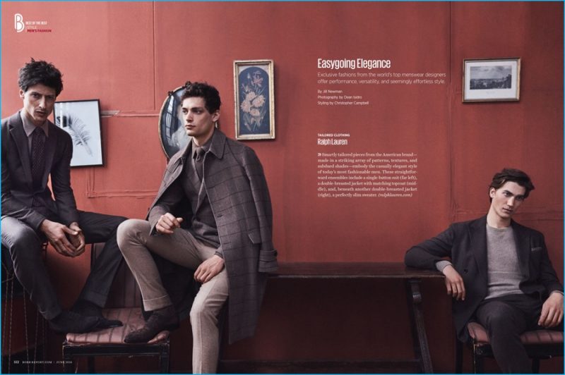 Jonas Mason, Nick Rea and Jeff Ryan star in an editorial for Robb Report.