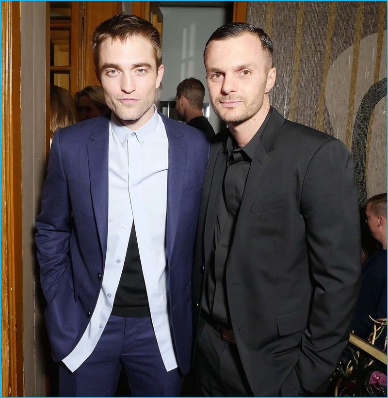 Robert Pattinson and Dior Homme creative director, Kris Van Assche.