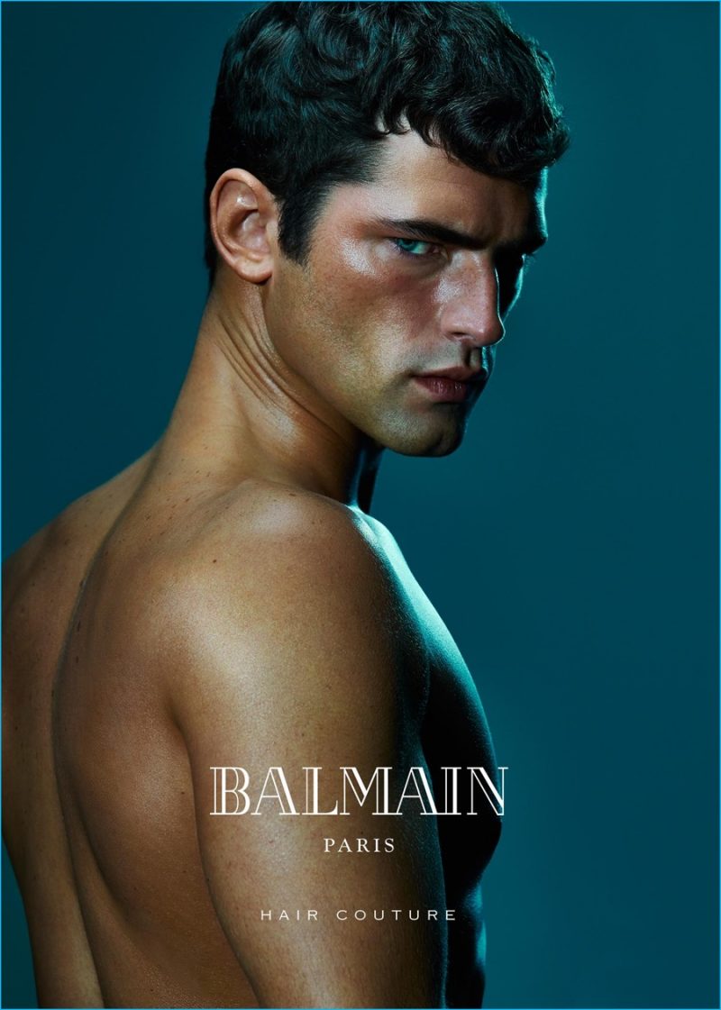 Sean O'Pry fronts Balmain Hair Couture campaign.