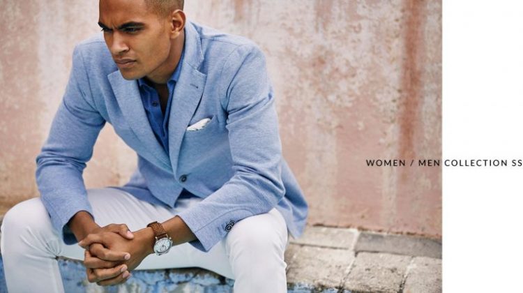 Terence Telle Enjoys Sunset Moments with Massimo Dutti