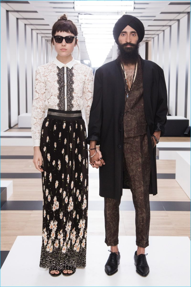 Designer Waris Ahluwalia serves as muse for The Kooples' spring-summer 2017 collection.