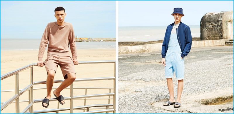 Pictured Left to Right: Topman Brown Co-Ord Jersey Shorts, Mid Wash Denim Short Dungarees