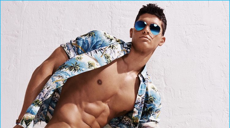 Trevor Signorino Rocks Swimwear for GQ Summer Shoot