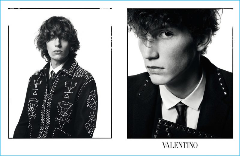 Bradley Phillips and Harold Vente star in Valentino's fall-winter 2016 advertising campaign.