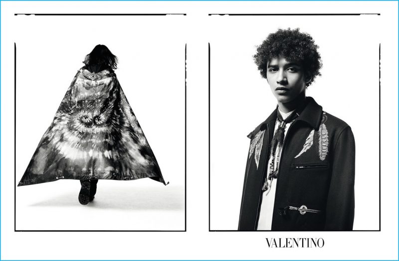 Jakcson Hale stars in Valentino's fall-winter 2016 advertising campaign.