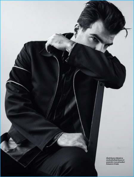 Zachary Quinto is Style Savvy for L'Optimum Thailand Cover Shoot