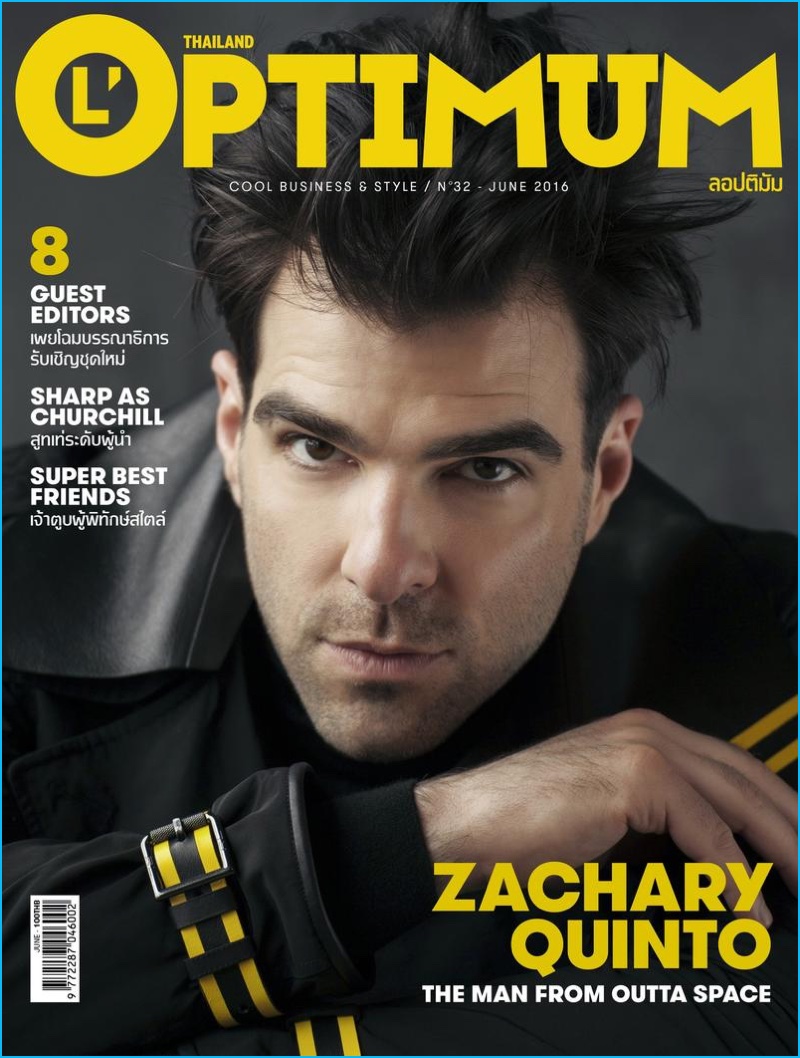 Zachary Quinto covers the June 2016 issue of L'Optimum Thailand.