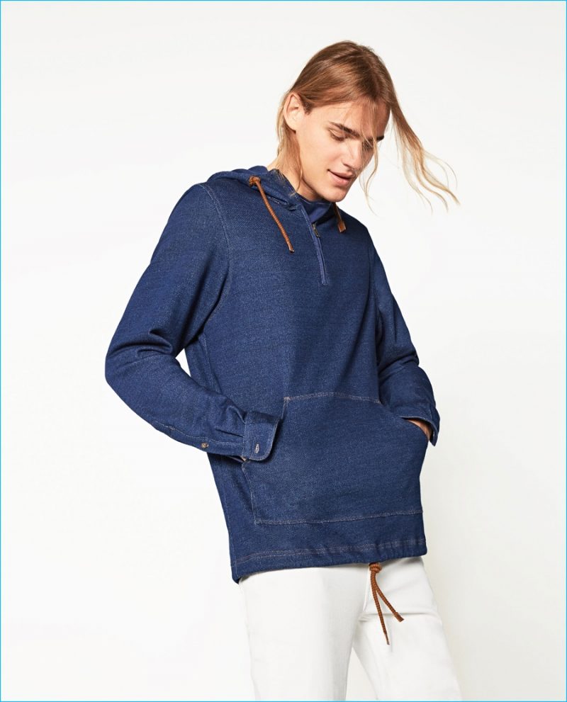 Ton Heukels is a casual vision in a pullover from Zara Man's Indigo Spirit collection.