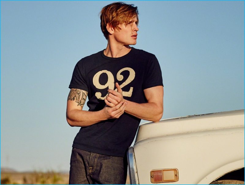 Patrick O'Donnell wears a graphic 92 t-shirt from Abercrombie & Fitch.