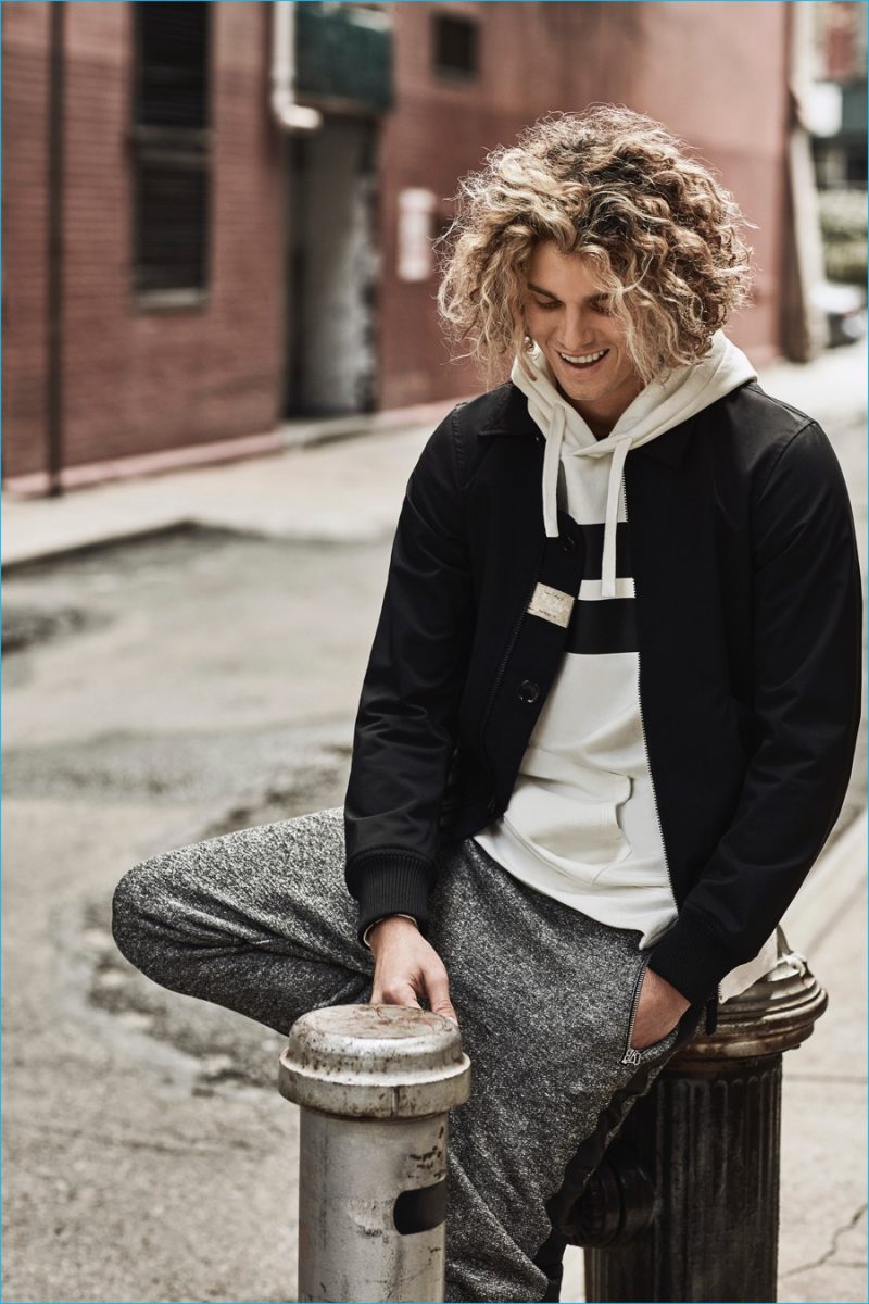 Jay Alvarrez embraces a relaxed attitude for Armani Exchange's fall-winter 2016 campaign.