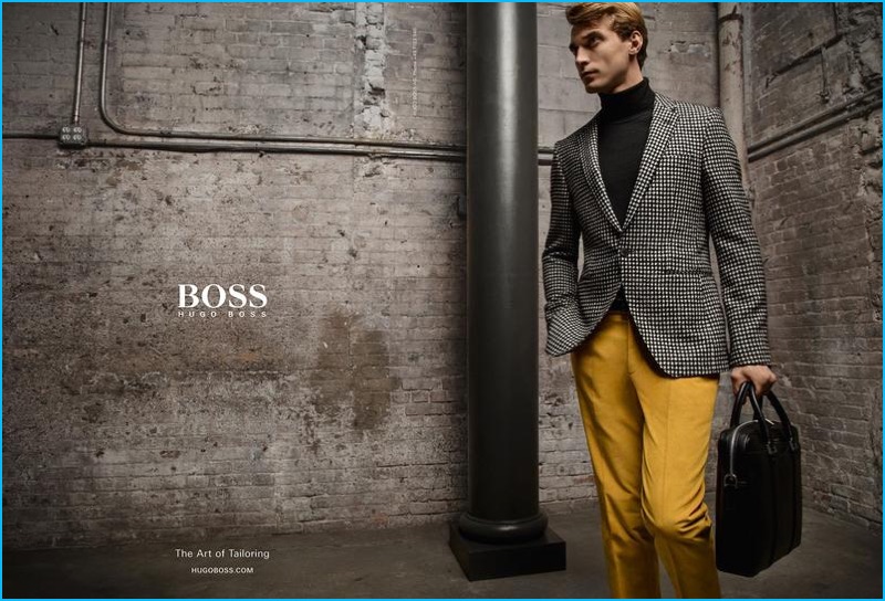 Clément Chabernaud shows how to pull off a pop of color for BOSS Hugo Boss' fall-winter 2016 campaign.