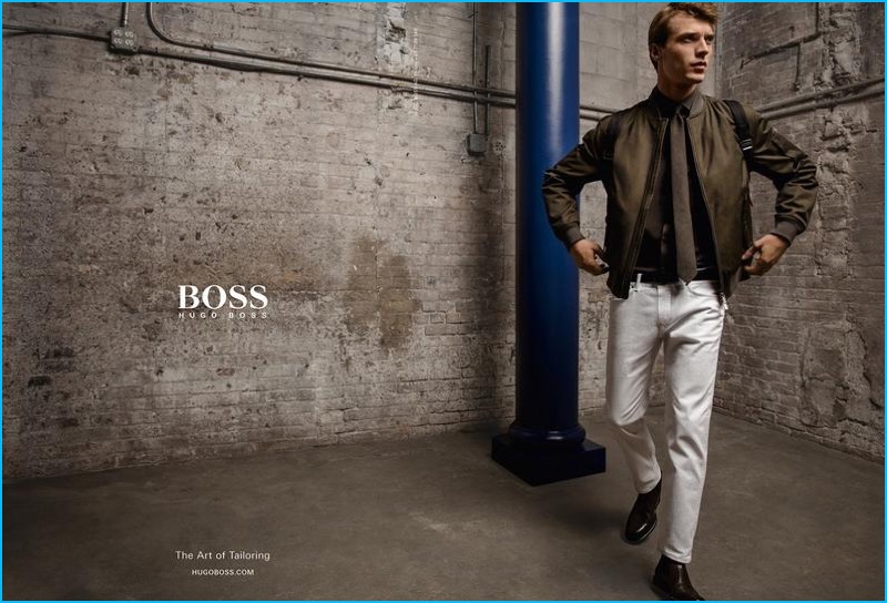 Clément Chabernaud channels modern military style for BOSS Hugo Boss' fall-winter 2016 campaign.