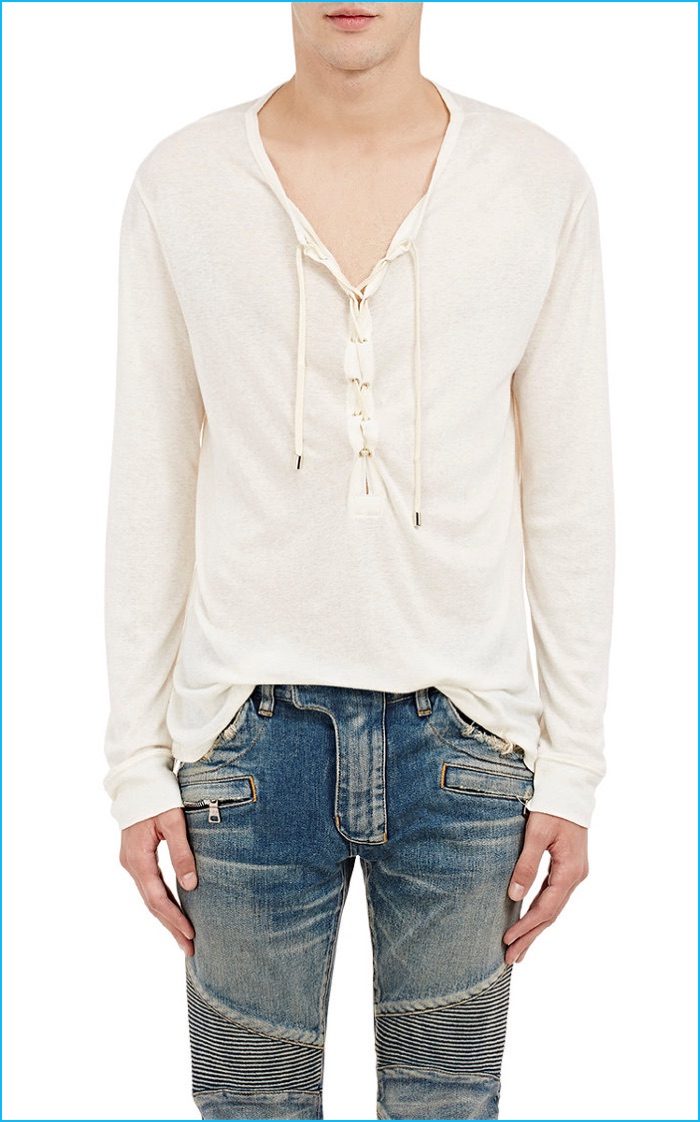 Balmain Lace Up Sweater