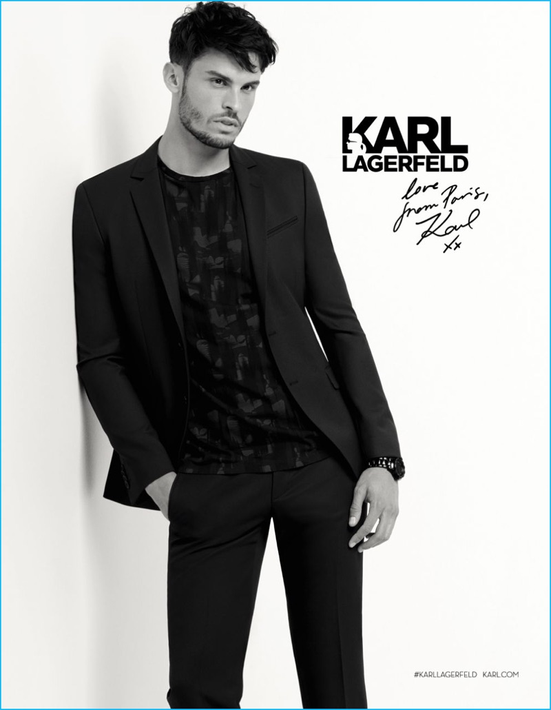 Baptiste Giabiconi stars in Karl Lagerfeld's fall-winter 2016 campaign.