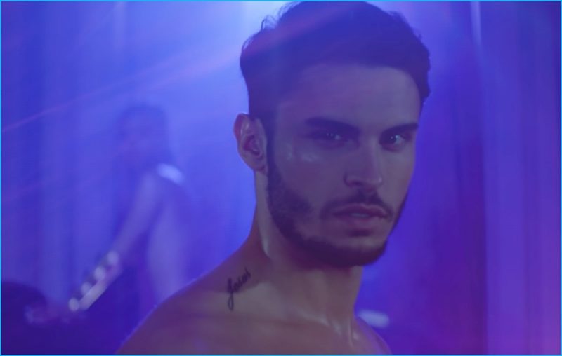 Baptiste Giabiconi delivers a fierce gaze for his Love to Love You music video.