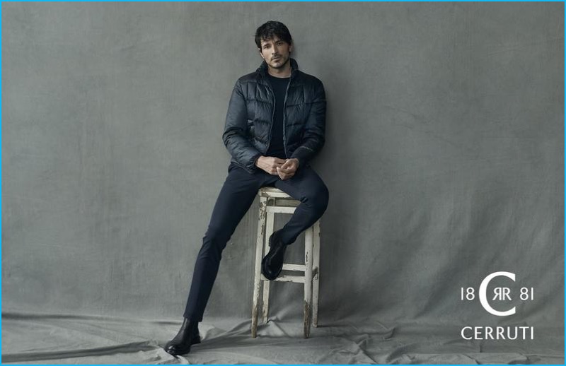 Andres Velencoso is front and center for Cerruti 1881's fall-winter 2016 campaign.