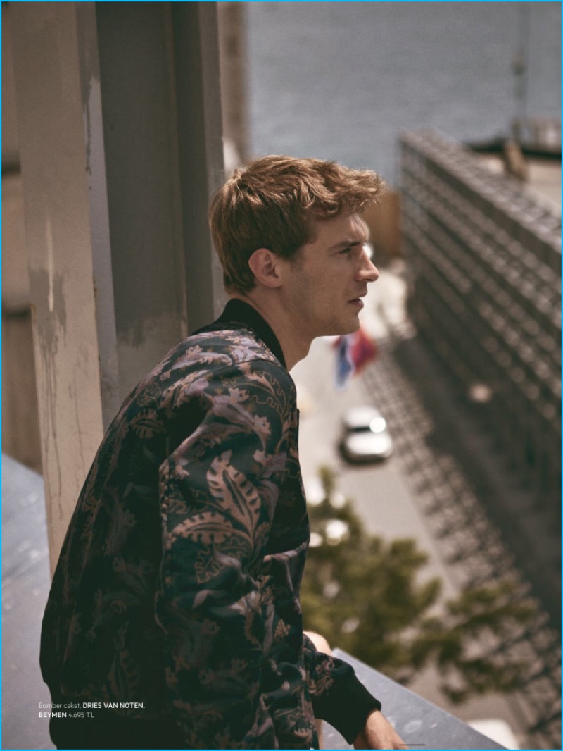 Clément Chabernaud pictured in a Dries Van Noten bomber jacket.