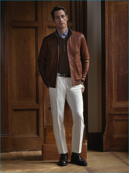 Corneliani 2016 Fall Winter Menswear jacket man nappa leather brown
