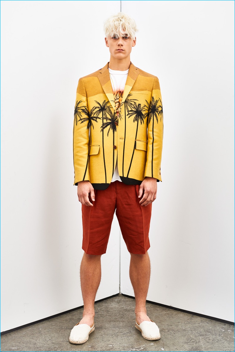 David Hart embraces a beach outlook for its graphic spring-summer 2016 tailoring.