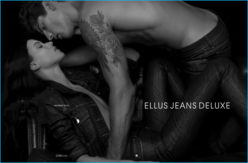 Evandro Soldati and Isis Bataglia connect for Ellus Jeans Deluxe's fall-winter 2016 campaign.